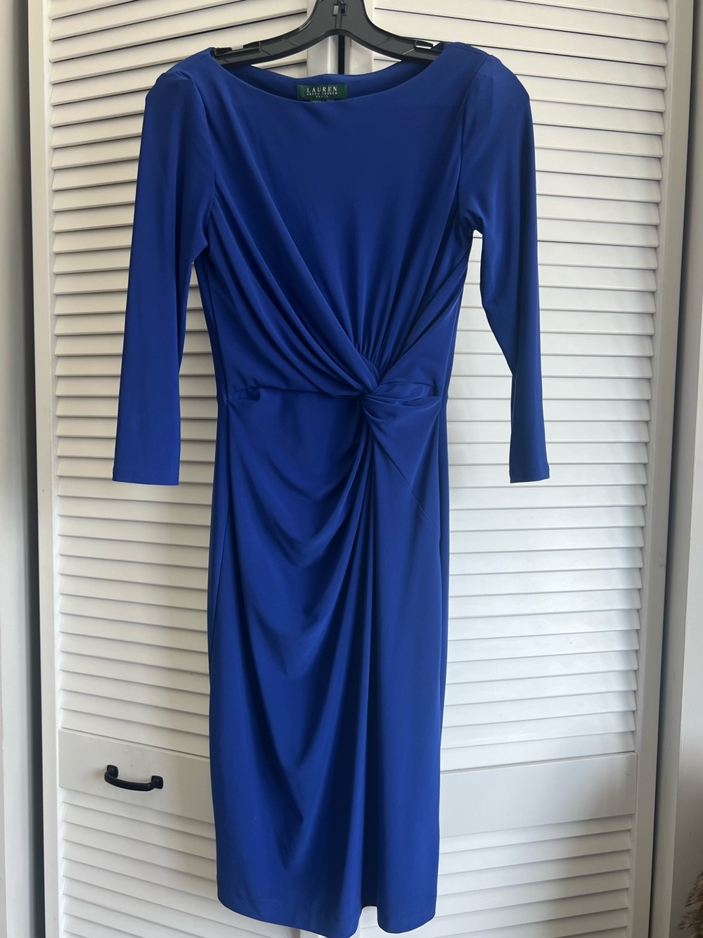 Ralph Lauren | Dresses | Size 4 Lauren Ralph Lauren Royal Blue Twistfront Sheath Dress Great Condition